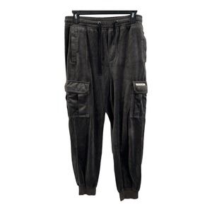 CGNY Grey Velvet Cargo Jogger Size Small